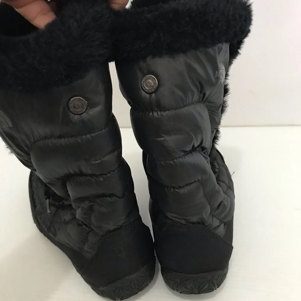 The North Face Nuptse Boots Black Puffer Goose Down Women Size 7.5